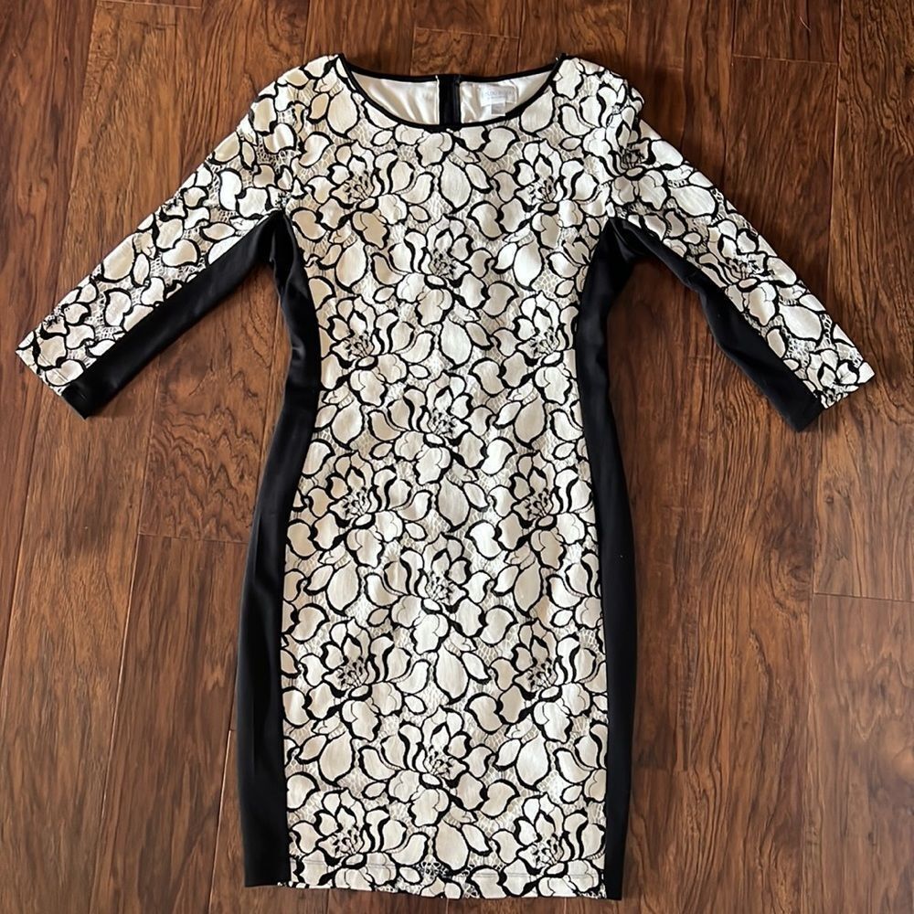 New Bisou Bisou lace white/black dress